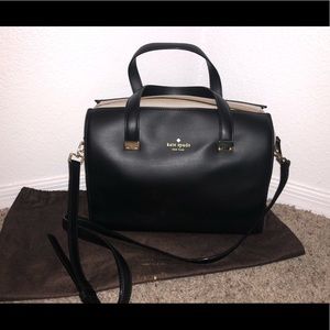 Kate Spade black and beige duffel bag